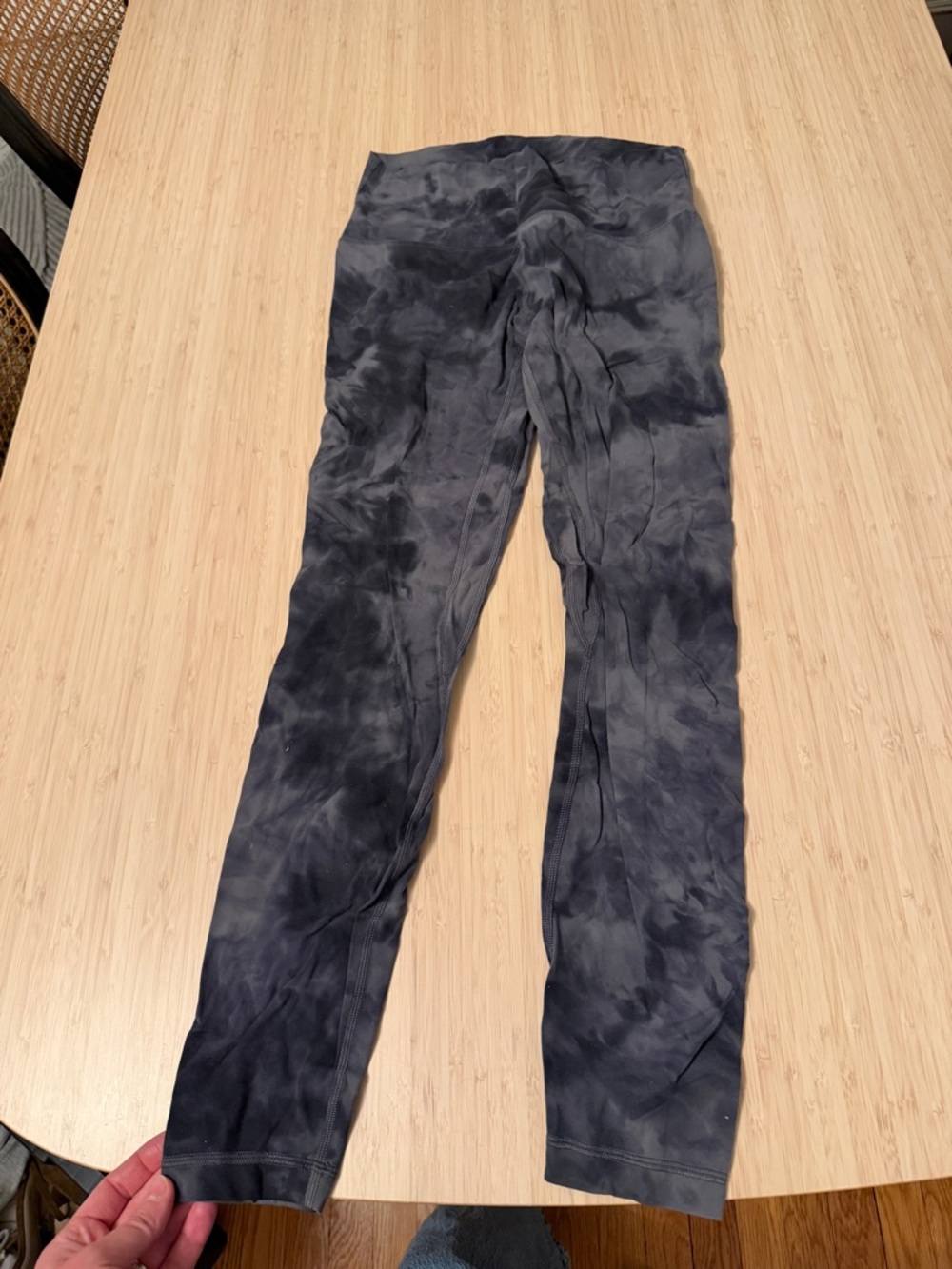 Lululemon Dark Tie-Dye Leggings - Black/Charcoal